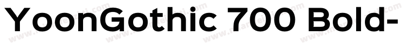 YoonGothic 700 Bold字体转换